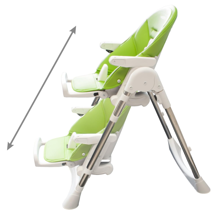 Krzesełko do karmienia dla niemowląt z funkcją łóżeczka, regulowana wysokość