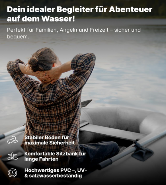 NEMAXX® Profesjonalny Ponton, Łódź pneumatyczna 330 cm - dmuchany - 5 osobowy.