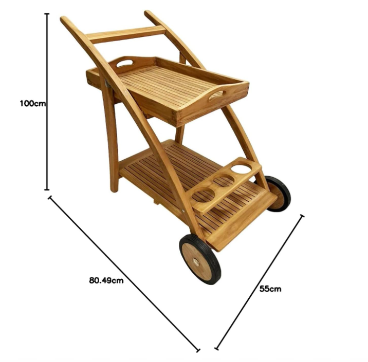 Wózek barowy z teaku KMH